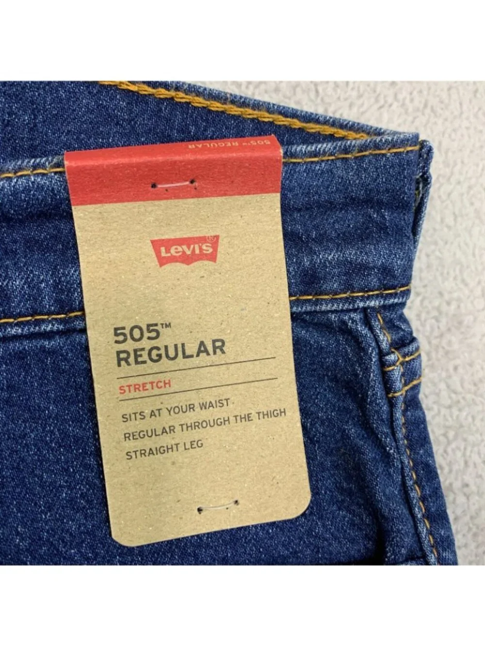 NWT Levi's 505 Regular Straight Men's Jeans 32x34 Blue Dark Wash